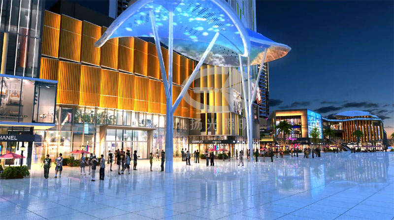 商業廣場夜景照明設計 商業廣場夜景照明設計