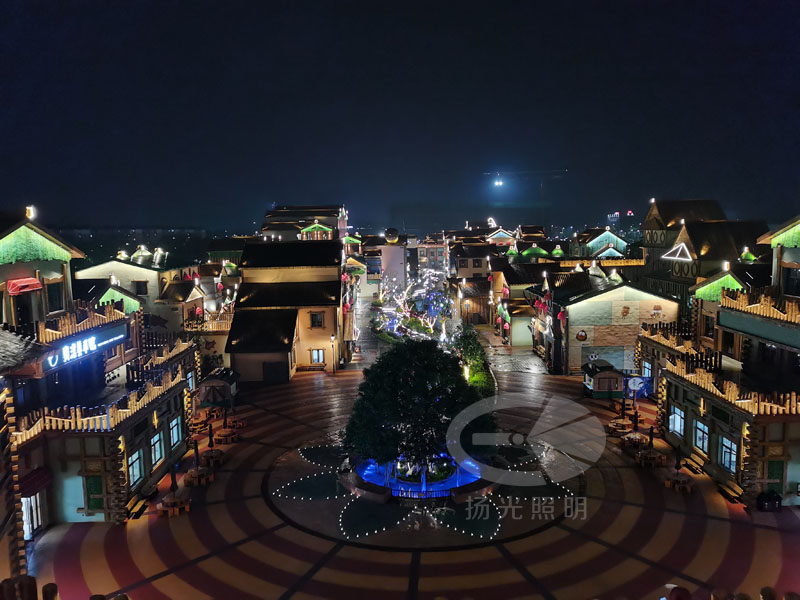 小鎮夜游燈光實拍圖一